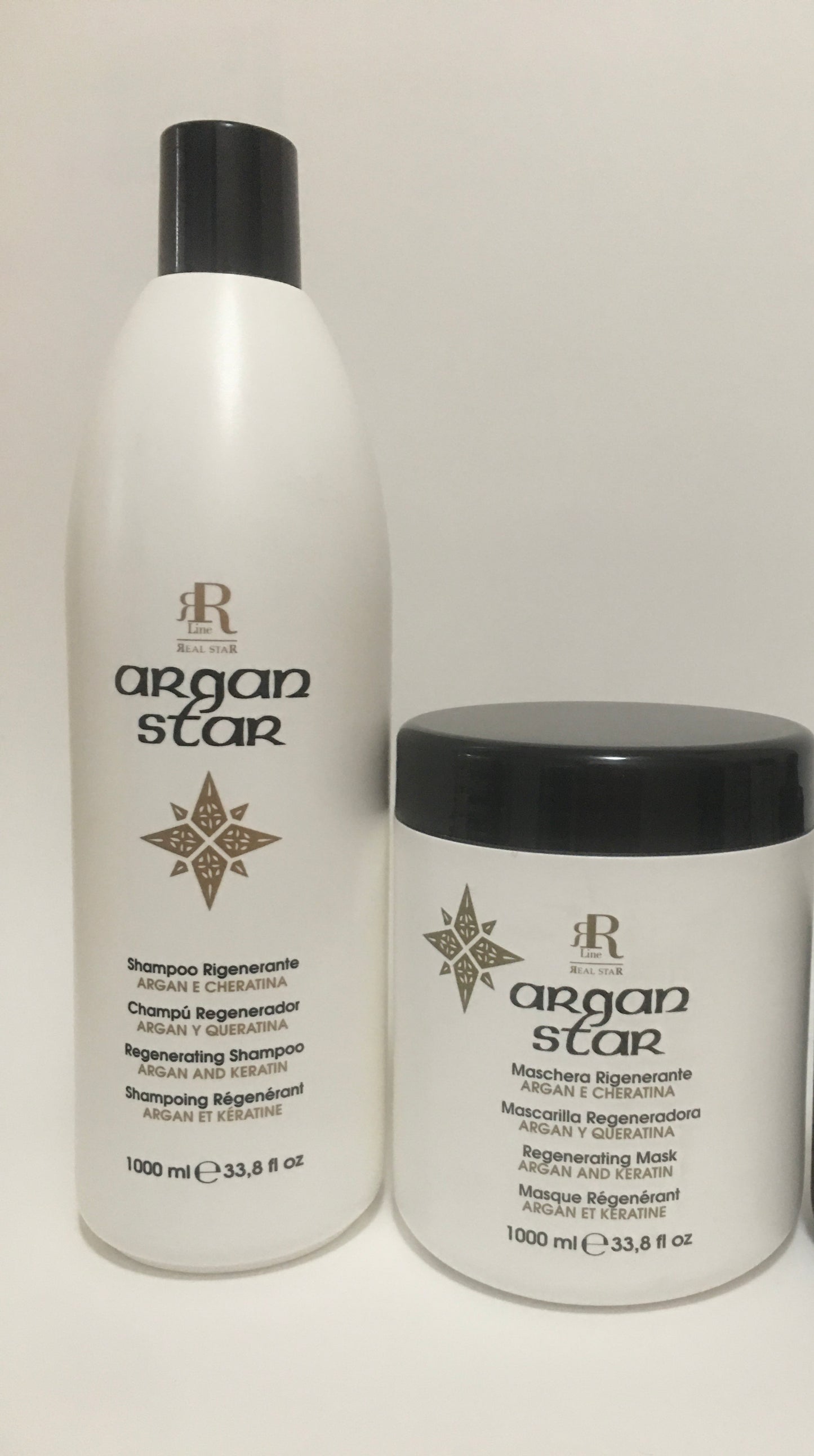 RR Line "Kit Capilar de Argan y Keratina-Tratamiento Regenerante Completo Con 4 Productos