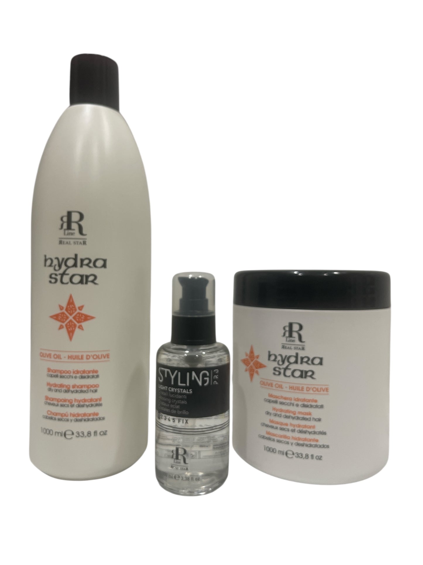 RR line "Kit Hidratante  con Aceite de Oliva -Nutricion Profunda Para el Cabello" 100% Italy